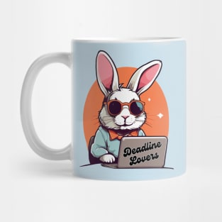 Rabbit Working On Laptop Mug